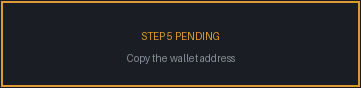 Copy the wallet address
