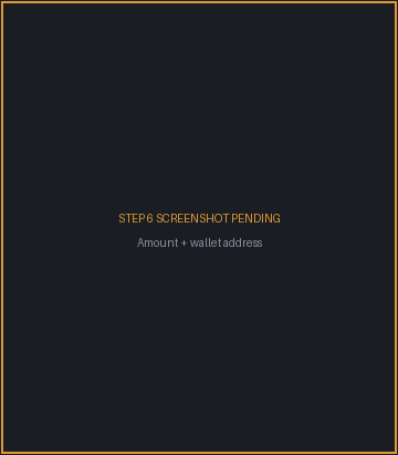 Amount and wallet address